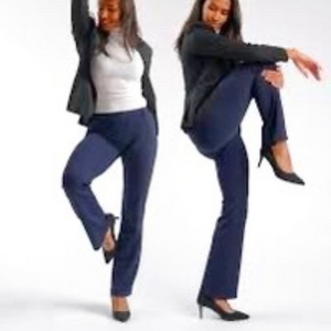 Betabrand Navy Dress‎ Pant Bootcut Yoga LLong EEUC